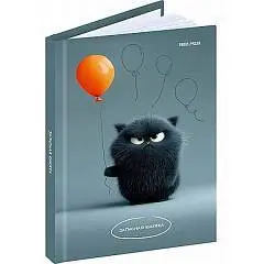 Записная книжка А6 "УГРЮМЫЙ КОТИК" 7БЦ,глянц.лам, фото №1