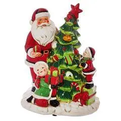 Фигурка декоративная "Санта" с подсветкой,  L23 W18 H29 см, фото №1