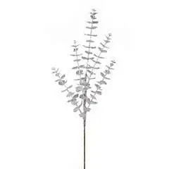Эвкалипт с глиттером, H73см, серебряный, фото №1
