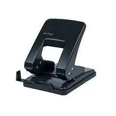 Дырокол Berlingo "Universal" 40л., металлич., черный, с линейкой, фото №1