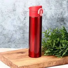 Термос «Metallic», red (400 ml), фото №1