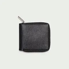 Портмоне жен.нат.кож.На молнии,р-р: 110х105х025., цв.черный, фото №1