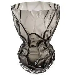 Ваза, 2600 мл, L18 W18 H25 см, дымчат стекло, фото №1