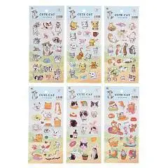 Наклейки объемные ПВХ 9*18мм YILIN STICKER 6 видов КОКОС, фото №1