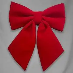 Декоративный «Бант», 30х35 см, текстиль, красный,  1 шт, фото №1