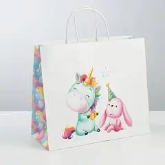 Сумка подарочная «Малыши» крафт 32 ? 28 ? 15 см, фото №1