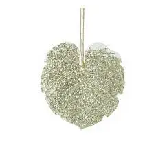 Украшение елочное  Лист золото  7,5*0,1*8см, фото №1