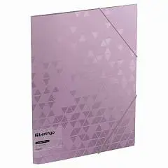 Папка на резинке Berlingo "Metallic" А4, 600мкм, сиреневый метал, фото №1