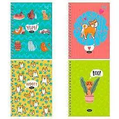 Записная книжка А6 96л кл "Веселые друзья" спираль, тв.обл, фото №1