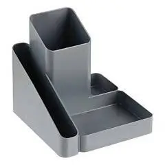 Настольная подставка СТАММ "Имидж" серая, фото №1