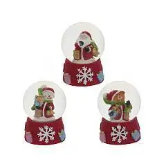 Фигурка декорат. в стекл. Шаре "Гном" с эффек. вьюги, D 4.5 см,H, фото №1