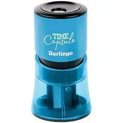 Точилка пластиковая "TimeCapsule" 2 отв, контейнер, ассорти, фото №1