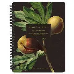 Тетрадь 80л КЛЕТКА "Flora" инжир спираль, фото №1