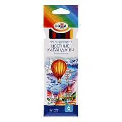 Карандаши цветные Гамма "Классические" 06цв шестигр, фото №1