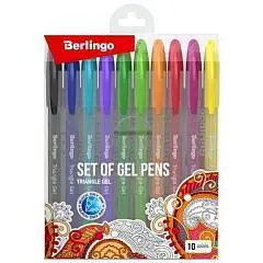 Набор гелевых ручек Berlingo "Triangle Gel" 10шт., 10цв., 0,5мм, фото №1