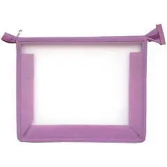 Папка д/тетр А5 молн пластик прозр сиреневая Спейс, фото №1