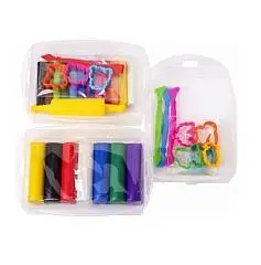 Пластилин в боксе "Юнландик в зоопарке" 12цв 620г скалка,4 стека, фото №1