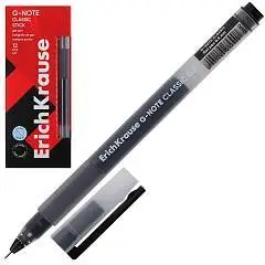 Ручка гелевая EK G-Note Stick Classic 0.5 черный прозр корп, фото №1