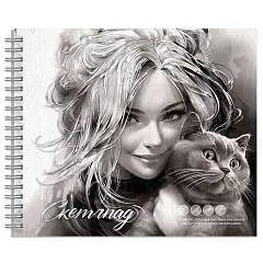 Скетчпад A5+ 168*195мм 30л Улыбка 160г греб, фото №1