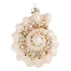 Украшение Ракушка Аммонит перламутровая (стекло)9 см, фото №1