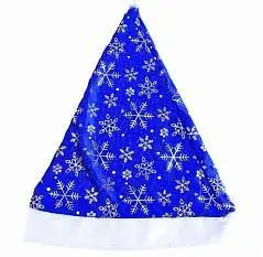 Колпак новогодний синий, снежинки, фото №1