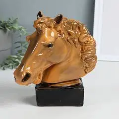 Копилка голова коня Гнедая гипс 25см коричн, фото №1