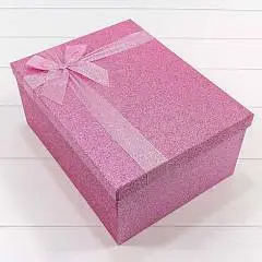 Коробка подарочная Блеск розовый 34*26*15,3 см 10-10, фото №1