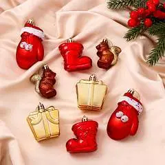 Украшение ёлочное "В гостях у белочек" 8 шт микс, фото №1