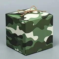 Коробка складная «Милитари», 12 х 12 х 12 см, фото №1