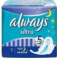Прокладки гигиен Always Ultra Night 7шт, фото №1