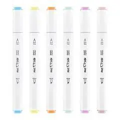 Набор маркеров д/скетчинга MESHU 06цв паст цвета блистер, фото №1