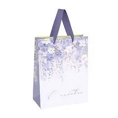 Сумка подарочная "Purple flowers" 26*32*12см, фото №1