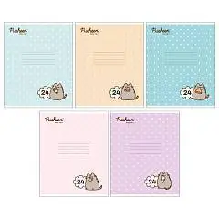 Тетрадь 24л ЛИНИЯ "Pusheen"  выб УФ двойной, фото №1
