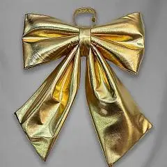 Декоративный «Бант», 30х35 см, текстиль, золотой,  1 шт, фото №1