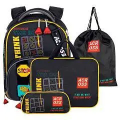 Ранец ACROSS 25-194-4, комплект: папка, мешок, пенал, брелок, фото №1