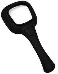 Лупа 6х кратная с подсветкой черная, фото №1