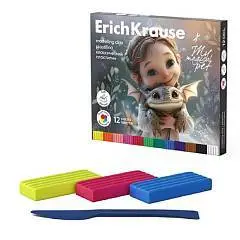 Пластилин EK "Magic Pet" 12цв, со стеком, 180г, фото №1
