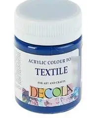 Краска по ткани Синяя темная акрил Декола 50мл, фото №1