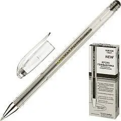 Ручка гелевая CROWN черная, 0,5мм, фото №1