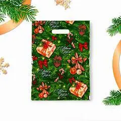 Пакет п/э "Подарочки"  30х40 см., фото №1