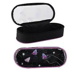 Пенал "Бабочки в руке" 20х8х5см, 1 отд, прозрач.крышка, фото №1