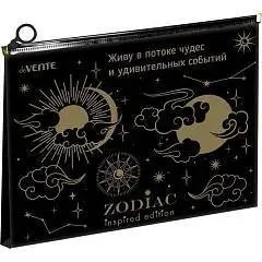 Папка на молнии с расширением "Zodiac-2" A5, тиснение фольгой, фото №1
