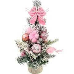 Елка декоративная "Зимняя красавица", 50см, розовая, фото №1