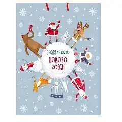 Сумка подарочная "Новогодний хоровод" 11,5x14,5x6 см, фото №1