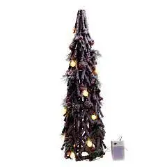 Изделие декор.с подсветкой "Украшенная ёлка"L18 W18 H60 см(тепл, фото №1