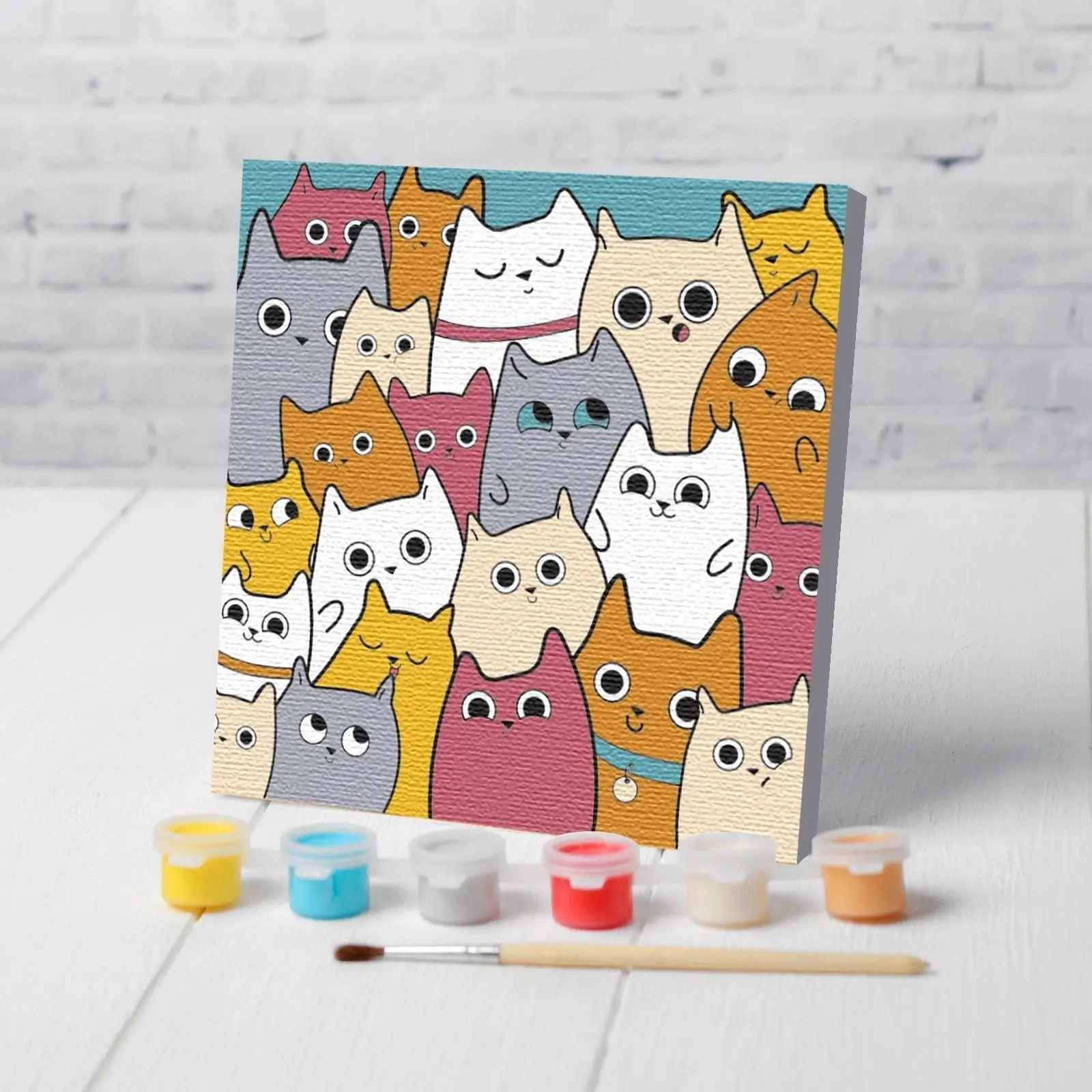 Картина по номерам «Милые котята» 15?15 см, фото №1