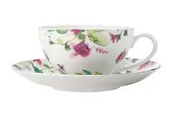 Чашка с блюдцем 0.25л "Primavera" без инд уп фарфор, фото №1