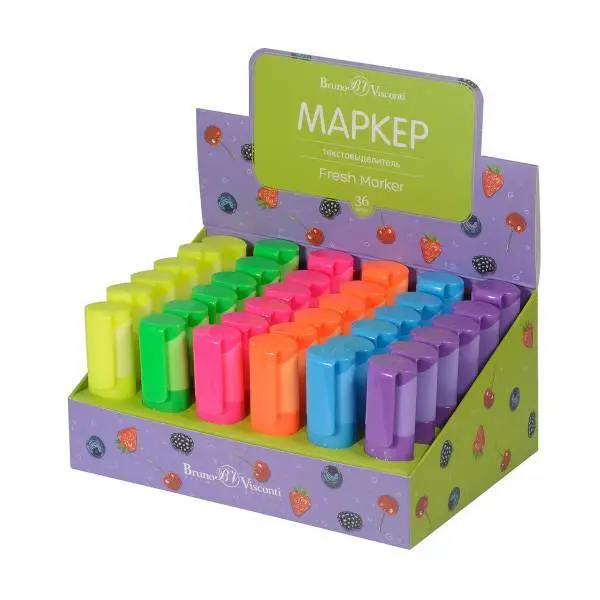 Текстовыделитель Bruno Visconti "FRESH MARKER", ассорти, фото №1