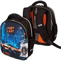 Ранец deVENTE Junior Fast Or Last 35x27x13см 800г 1отд черн, фото №1