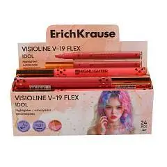 Текстовыделитель EK Visioline V-19 Идол, гибкий наконечник, фото №1